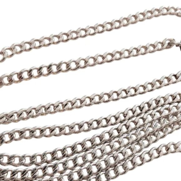 Vintage Jewelry - CURB CHAIN Sterling Silver Vintage 18" 2mm 10g